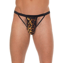 Mens Black G-String With Black Stra