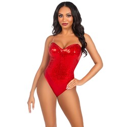 Leg Avenue Sequin Boned Bodysuit Re