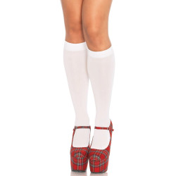 Leg Avenue Nylon Knee Highs White U