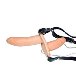 Vibrating Flesh Strap On Duo Vibrat