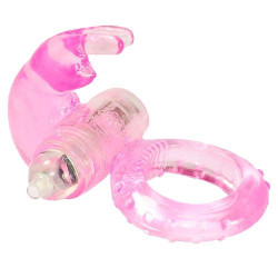Pink Jelly Vibrating Rabbit Cock Ri