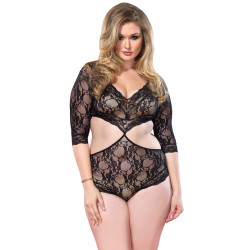 Leg Avenue Cut Out Floral Lace Tedd
