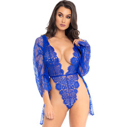 Leg Avenue Floral Lace Teddy and Ro