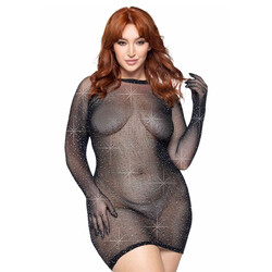 Leg Avenue Rhinestone Gloved Dress 