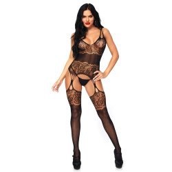 Leg Avenue Strappy Rose Lace Bodyst