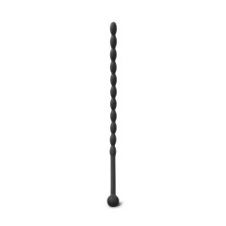 6 Inch Black Silicone Beaded Penis 