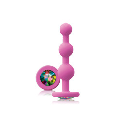 Glams Pink Ripple Anal Plug Rainbow