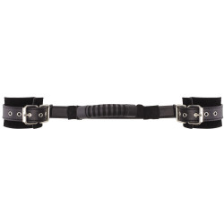 Ouch Adjustable Black Leather Handc