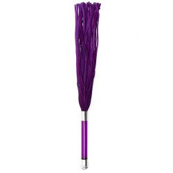 Purple Suede Flogger With Glass Han