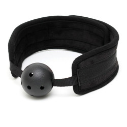 Black Padded Mouth Gag With Breatha