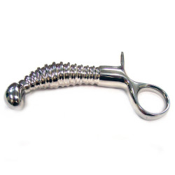 Rouge Stainless Steel Ribbed Anal P