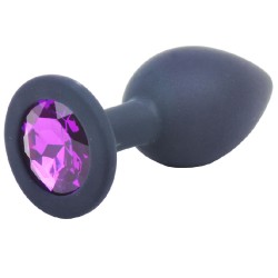 Small Black Jewelled Silicone Butt 