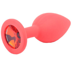 Small Red Jewelled Silicone Butt Pl
