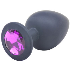 Large Black Jewelled Silicone Butt 