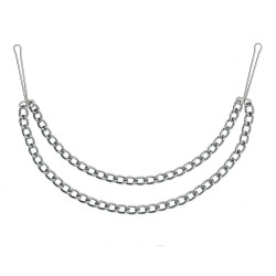 Silver Nipple Clamps With Double Ch